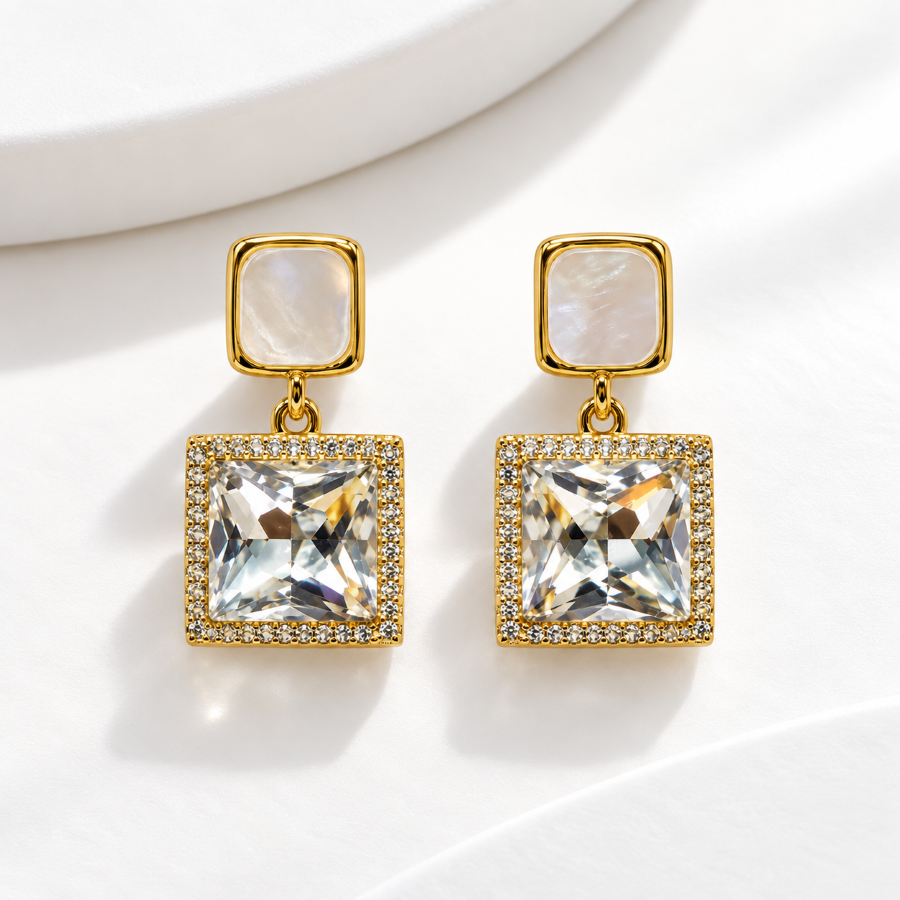 Monroe Crystal Drop Earrings