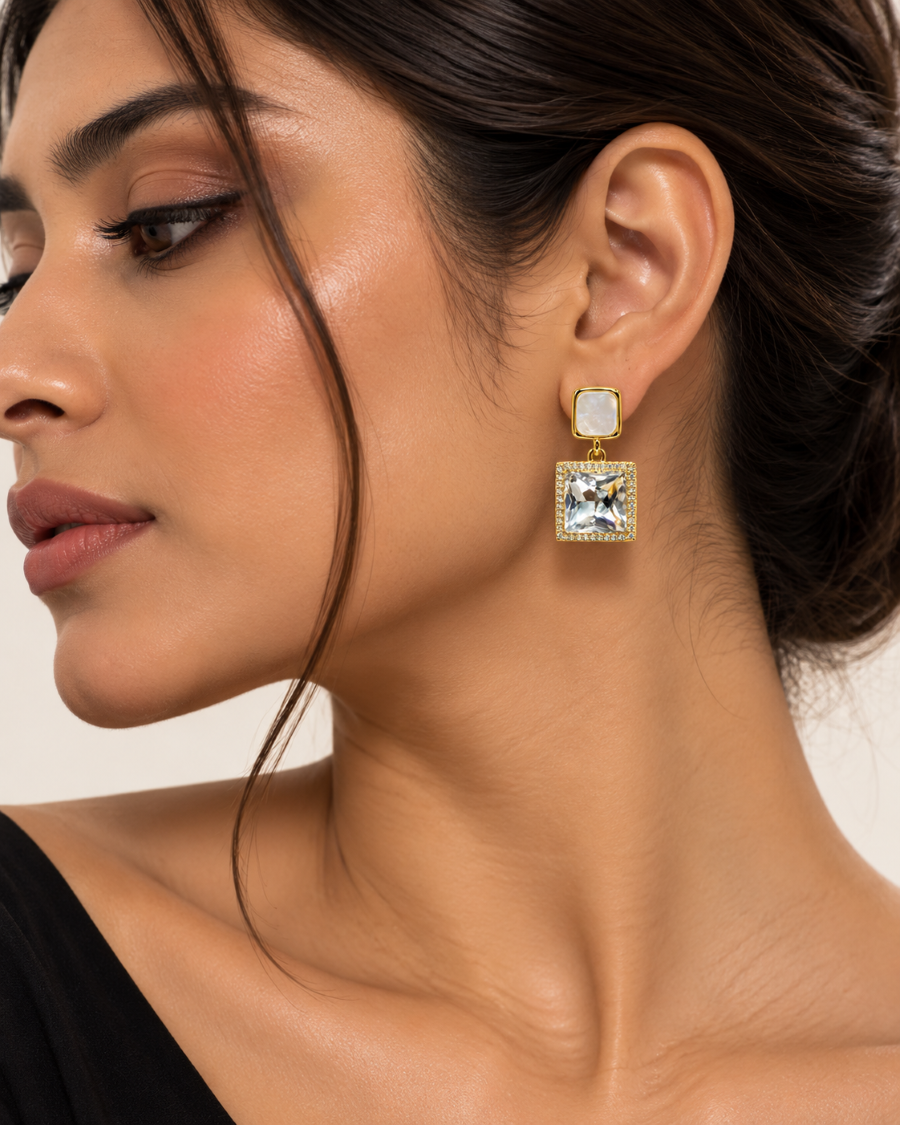 Monroe Crystal Drop Earrings