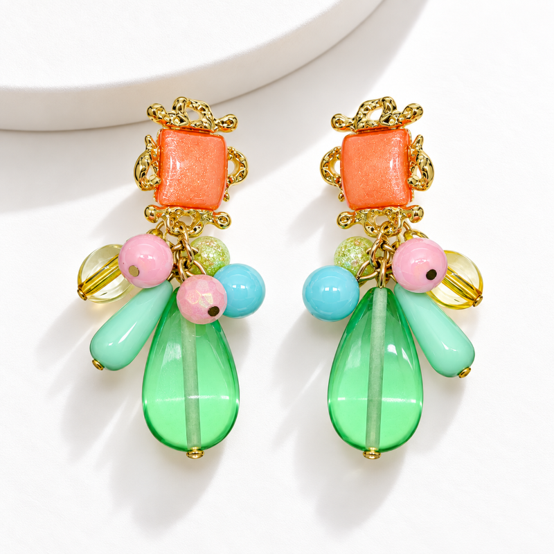 Sorbet Charm Drop Earrings
