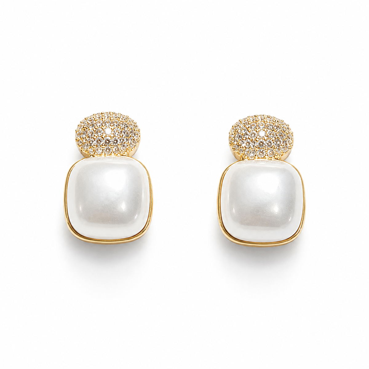 Pearl Glow Statement Stud Earrings