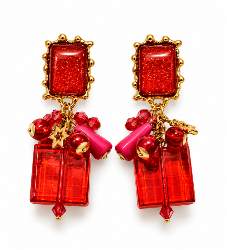 Starlight Charm Statement Drop Earrings