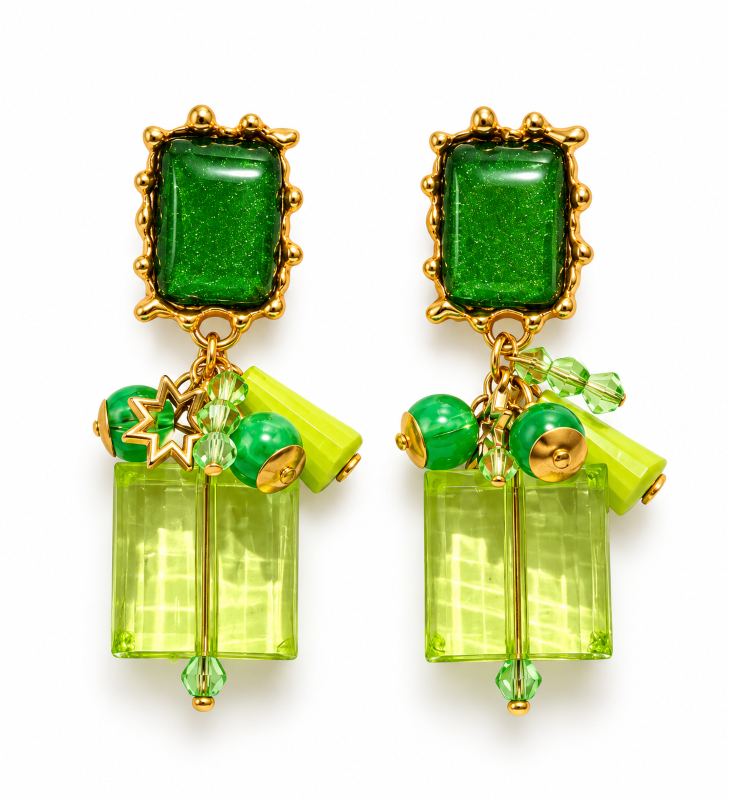 Starlight Charm Statement Drop Earrings
