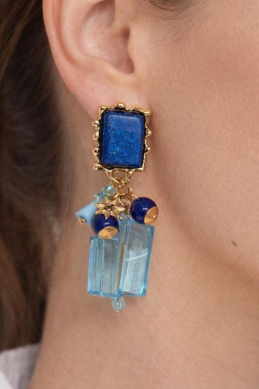 Starlight Charm Statement Drop Earrings