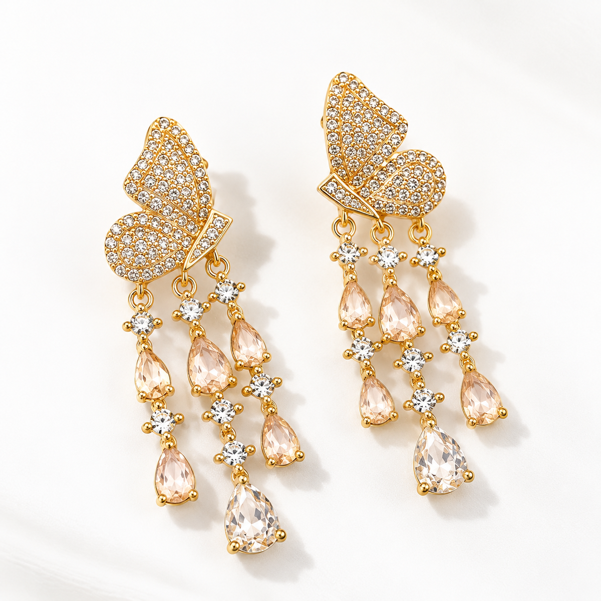Celeste Butterfly Crystal Drop Earrings | Swarovski