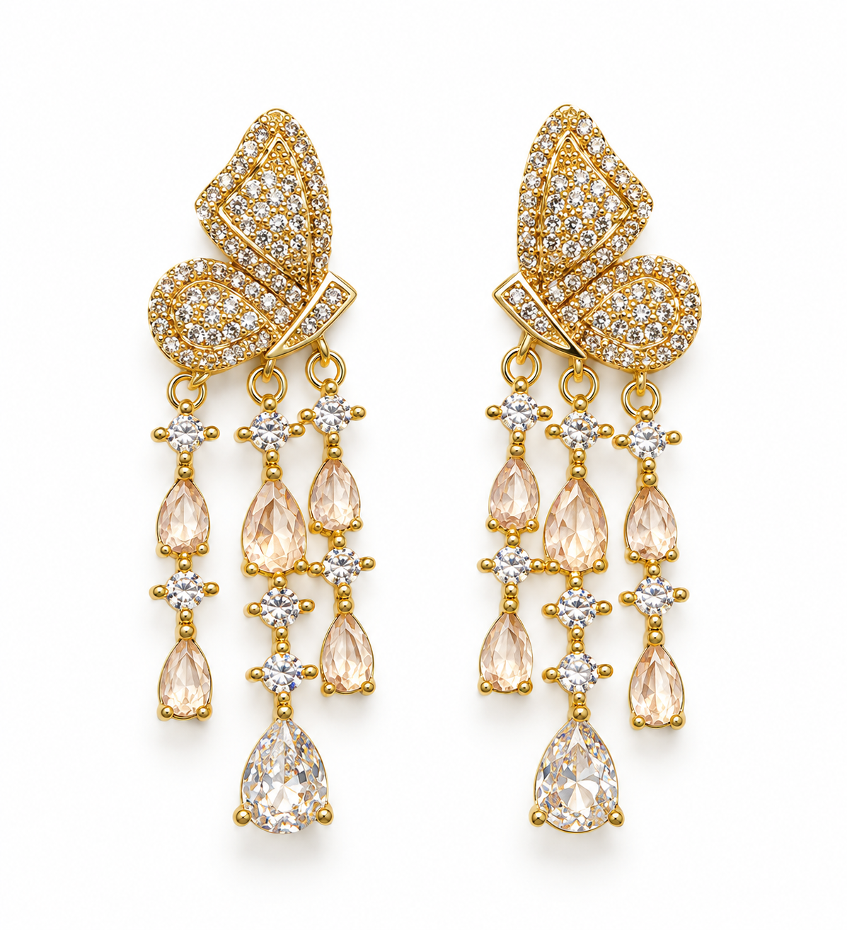 Celeste Butterfly Crystal Drop Earrings | Swarovski