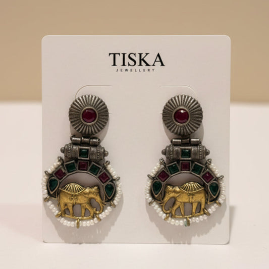 Antique Elephant Heritage Earrings