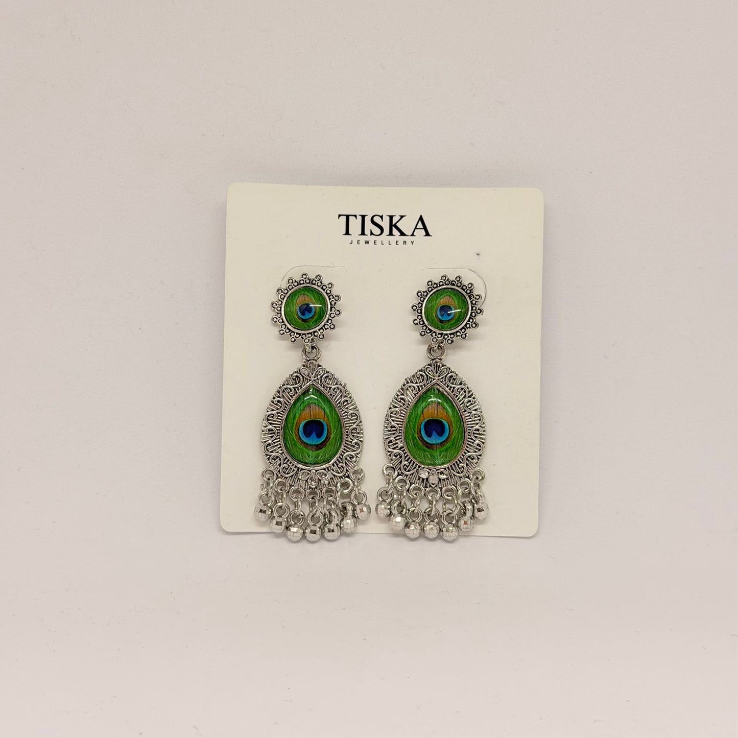 Morika Peacock Charm Drop Earrings
