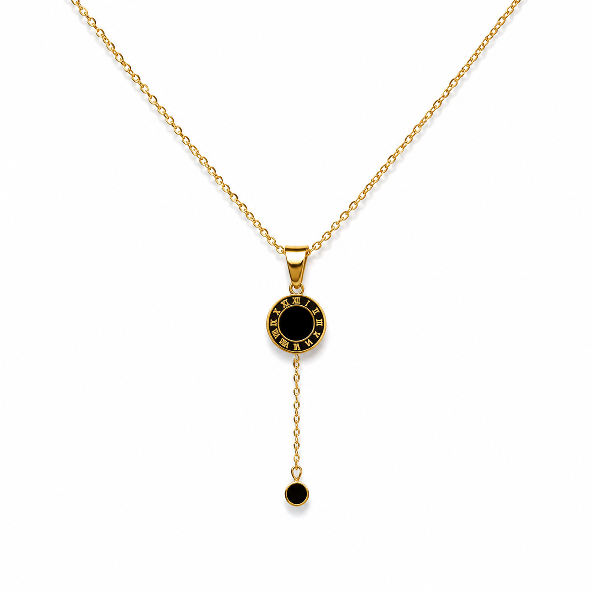 Celeste Noir Drop Pendant Necklace
