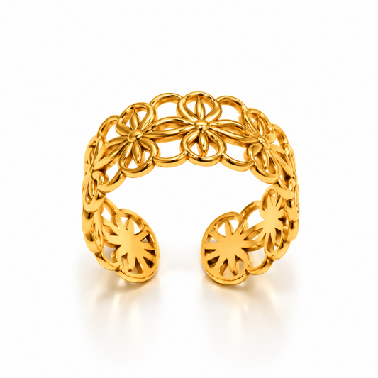 Florence Gold Floral Ring