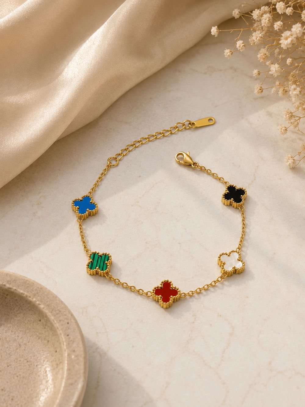 Aurora Clover Luxe Bracelet - Multicolour