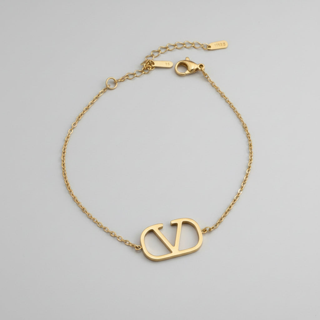 VD Initial Charm Bracelet