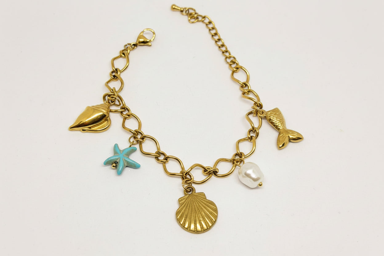 Ocean Charm Statement Bracelet