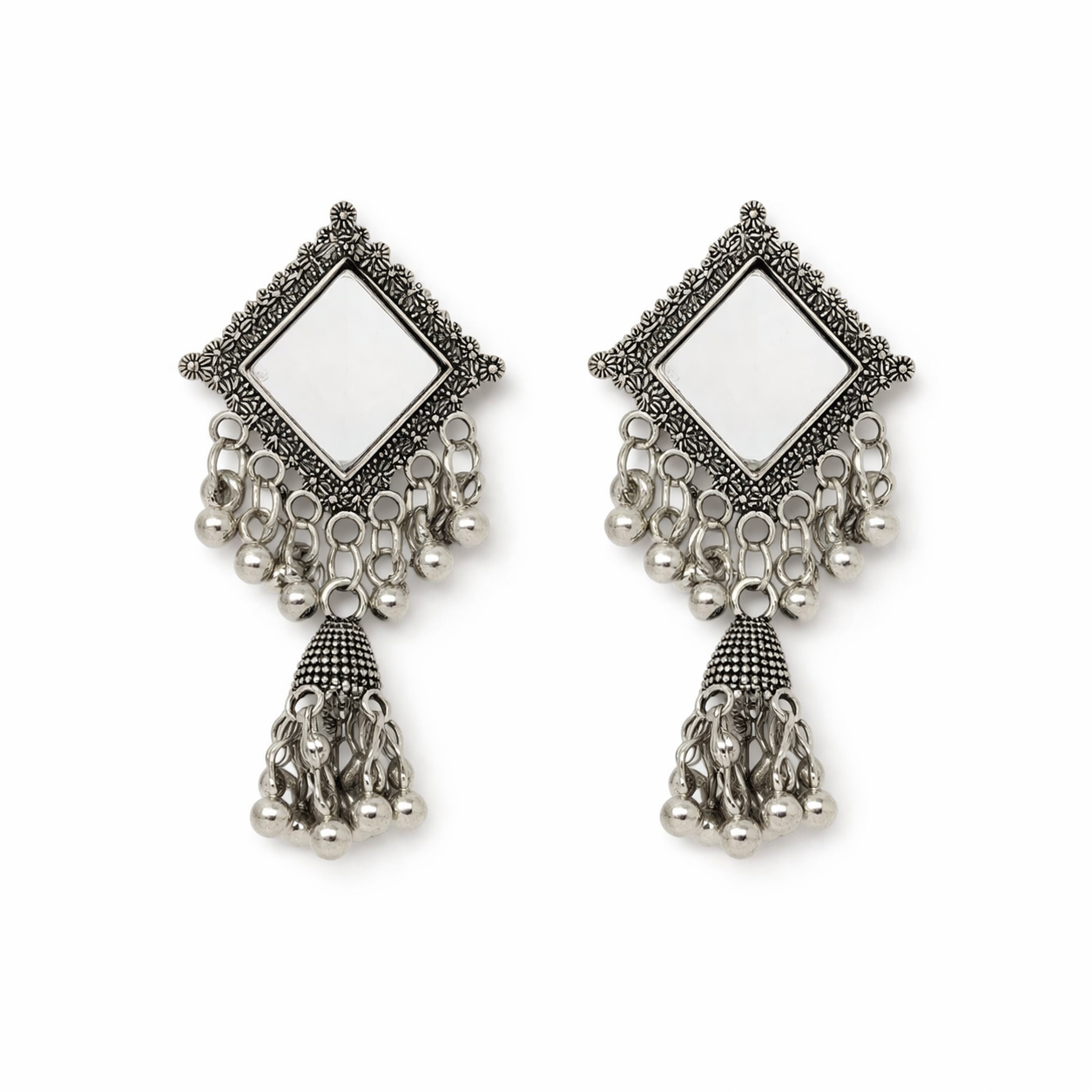 Sheesha Noor Square Jhumka Earrings