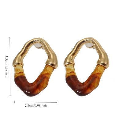 Amber Luxe Gold Hoop Earrings (Anti Tarnish)