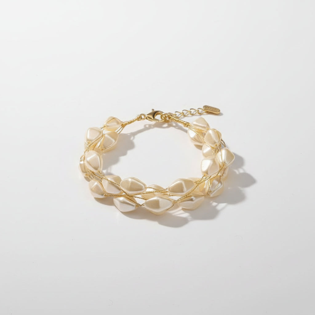 Irregular Pearl Layered Bracelet