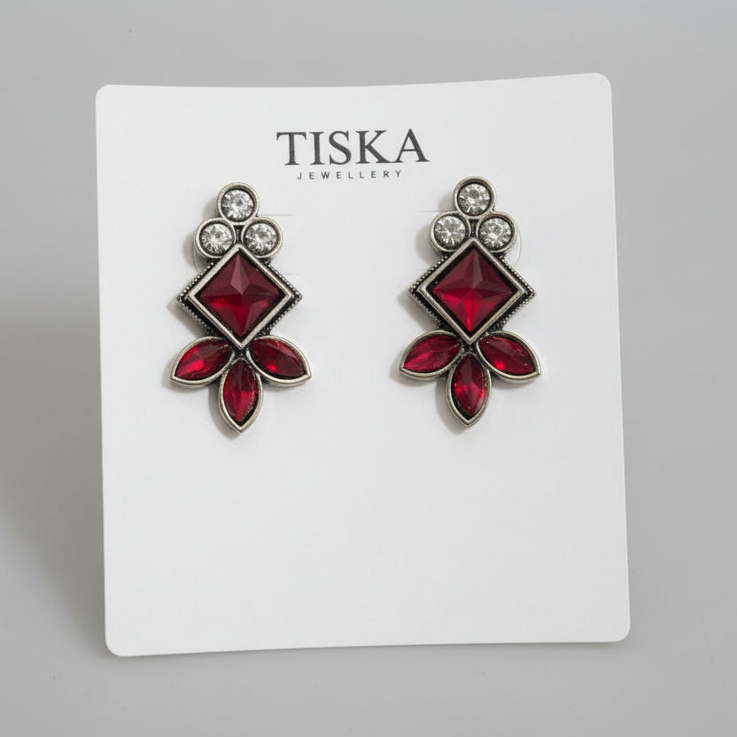 Ruby Royale Statement Earrings
