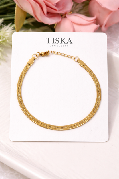 Flat Snake Classic Chain Bracelet