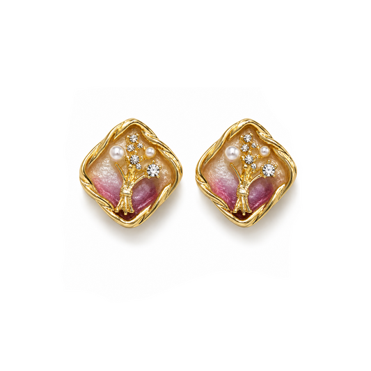 Blush Bloom Pearl Studs