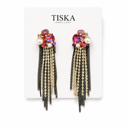 Celeste Crystal Fringe Earrings