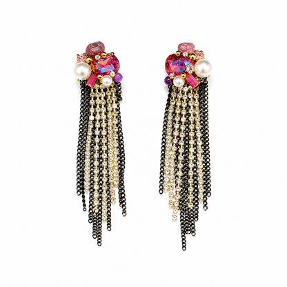 Celeste Crystal Fringe Earrings