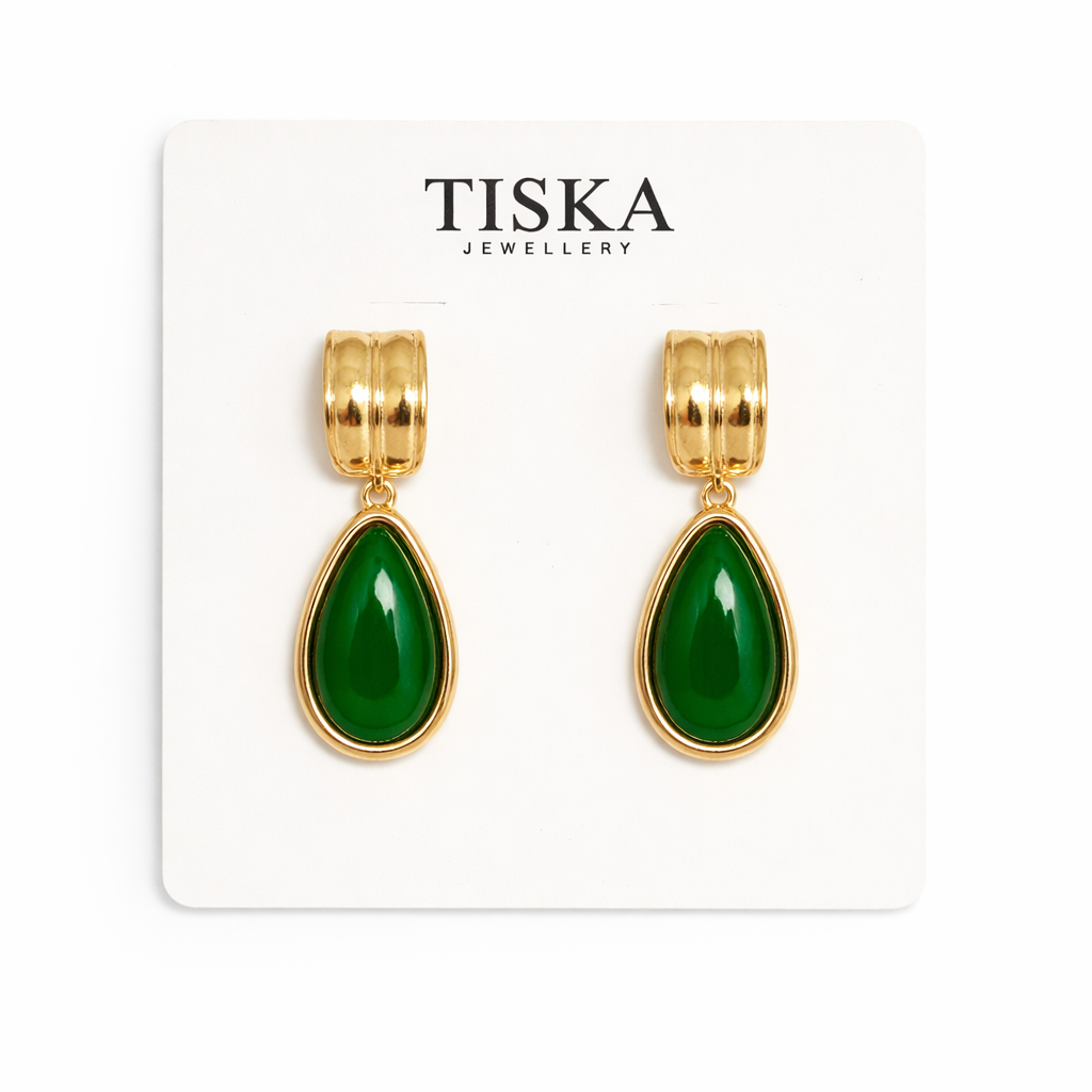 Emerald Drop Luxe Earrings
