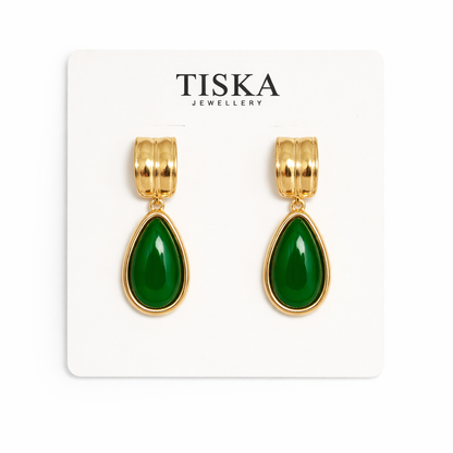 Emerald Drop Luxe Earrings