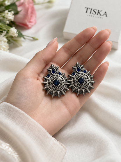 Royal Sunburst Antique Statement Earrings