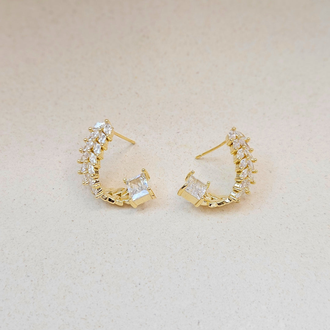 Radiant Crystal Cuff  Earrings