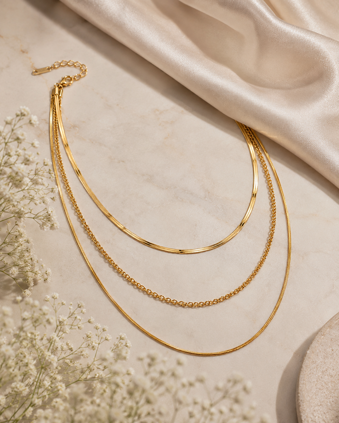 Élan Layered Luxe Necklace 18K gold plating