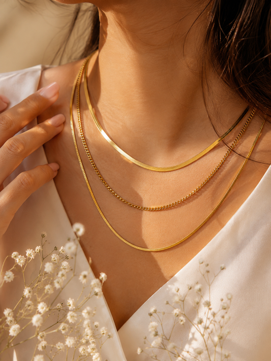 Élan Layered Luxe Necklace 18K gold plating