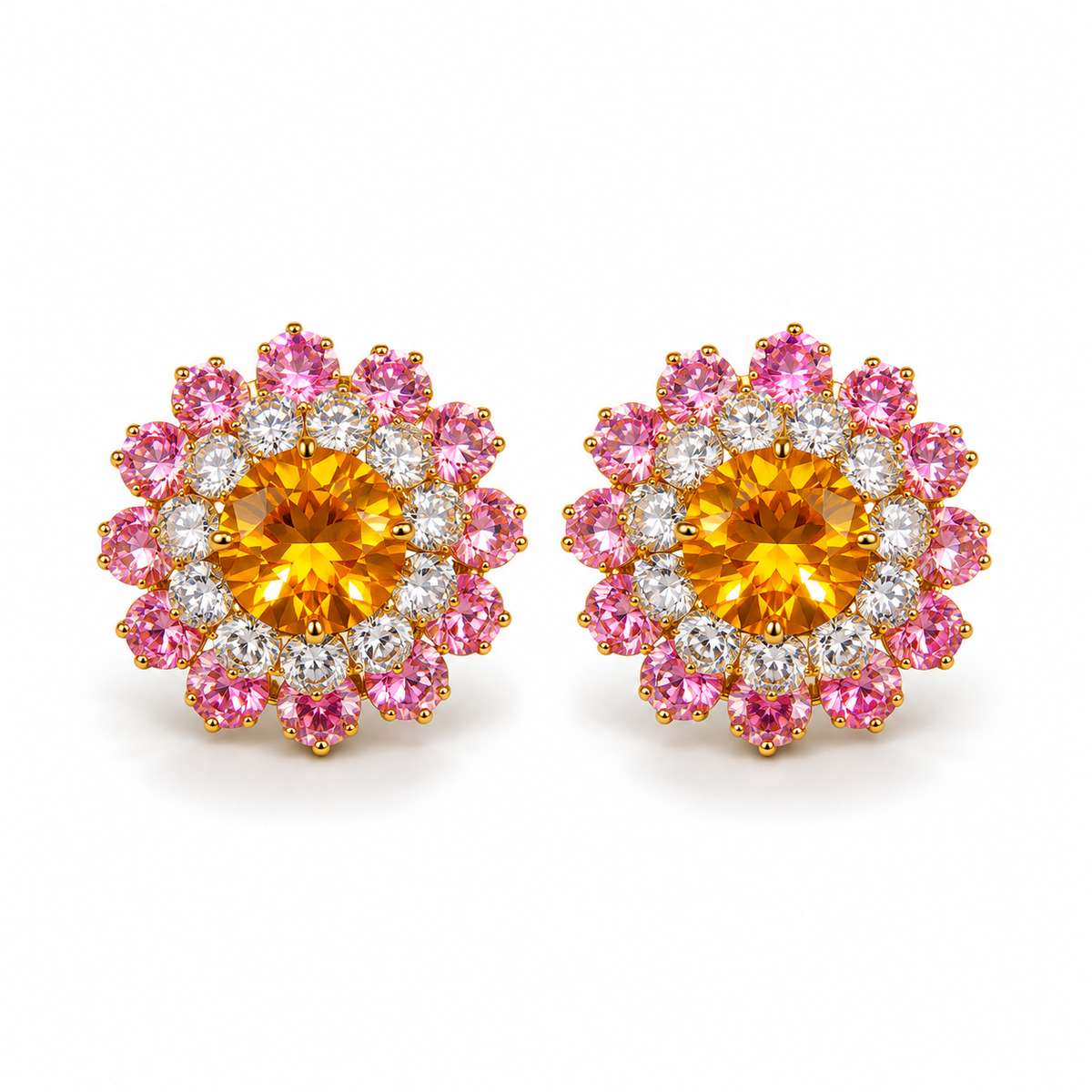 Solara Swarovski Floral Luxe Stud Earrings