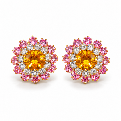 Solara Swarovski Floral Luxe Stud Earrings