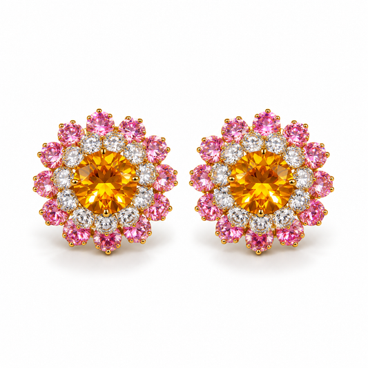 Solara Swarovski Floral Luxe Stud Earrings
