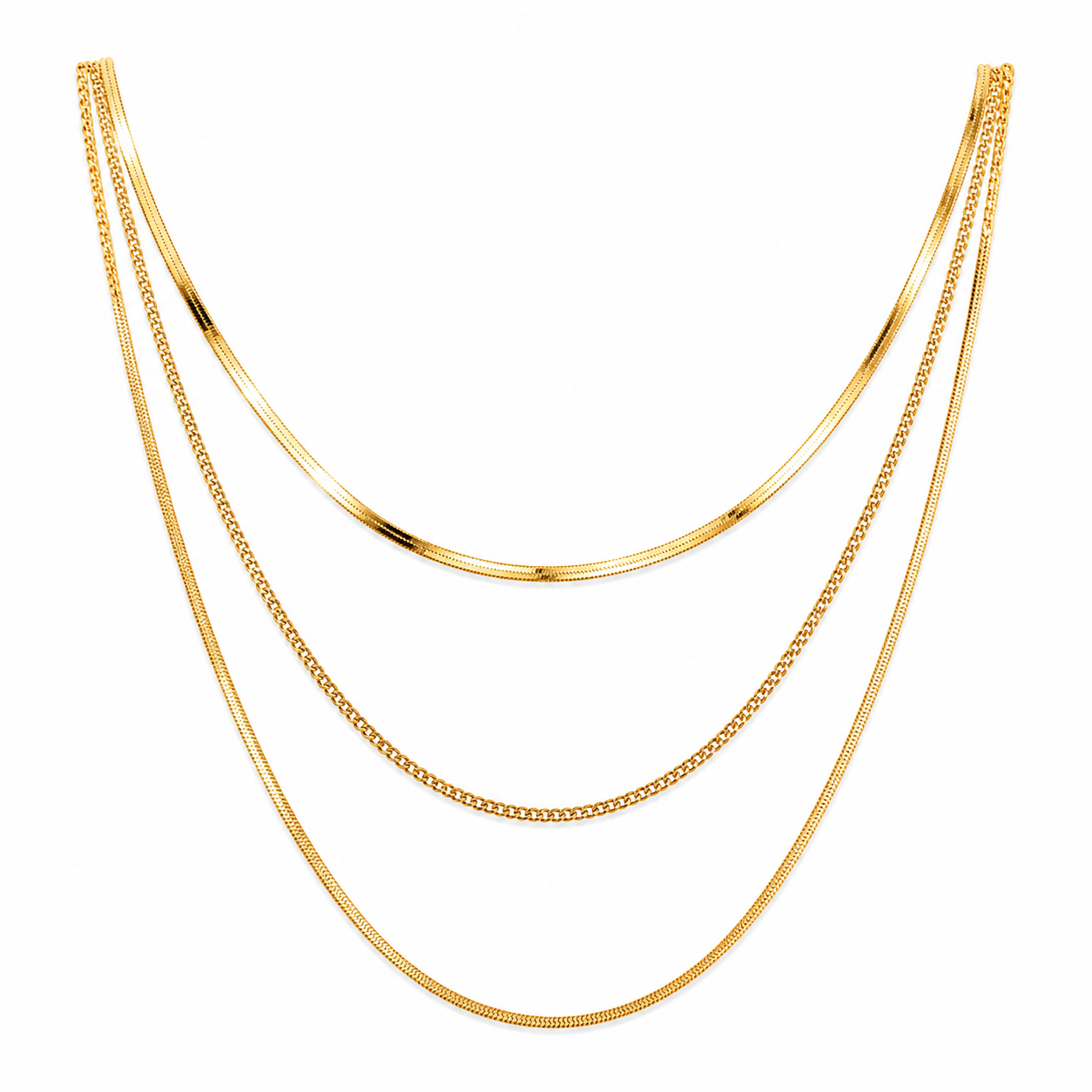 Élan Layered Luxe Necklace 18K gold plating