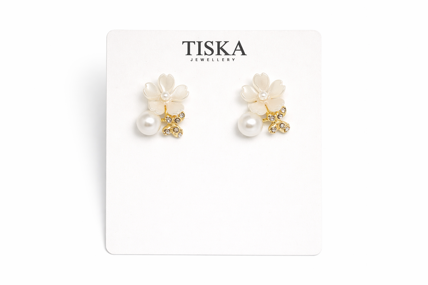 Pearl Bloom Floral Studs