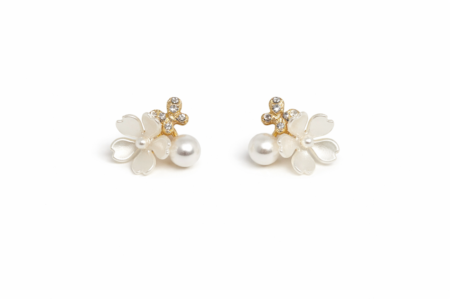 Pearl Bloom Floral Studs