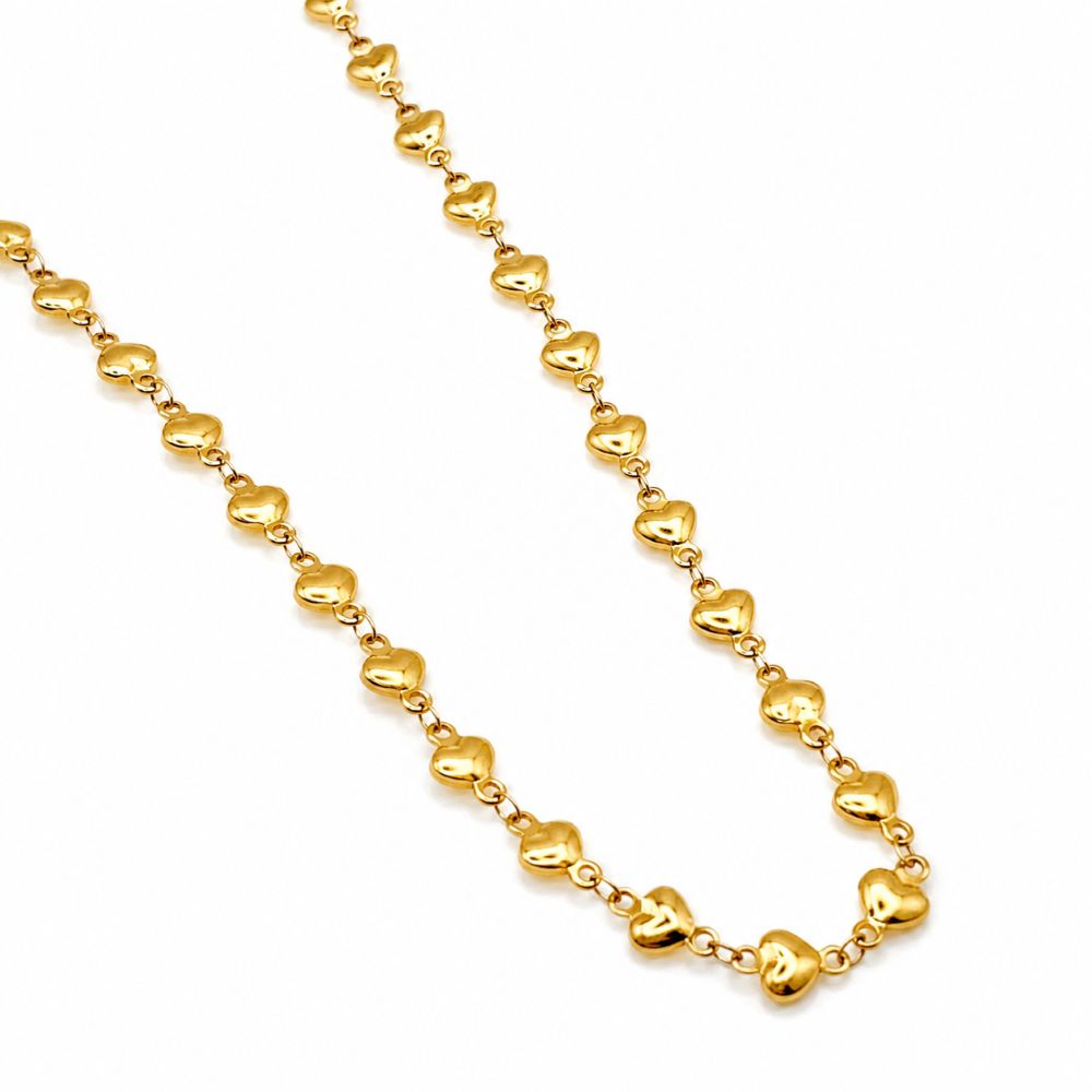 Amora Heart Charm Necklace 18K gold-plated finish