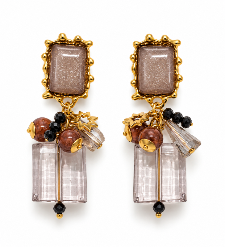 Starlight Charm Statement Drop Earrings