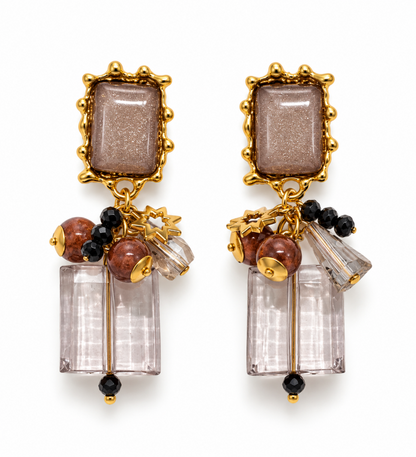 Starlight Charm Statement Drop Earrings