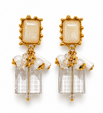 Starlight Charm Statement Drop Earrings