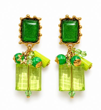 Starlight Charm Statement Drop Earrings