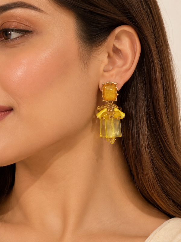 Starlight Charm Statement Drop Earrings