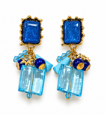 Starlight Charm Statement Drop Earrings