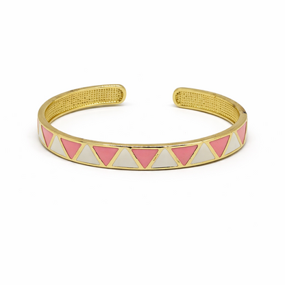Blush Geo Open Luxe Cuff Bracelet
