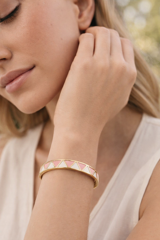 Blush Geo Open Luxe Cuff Bracelet