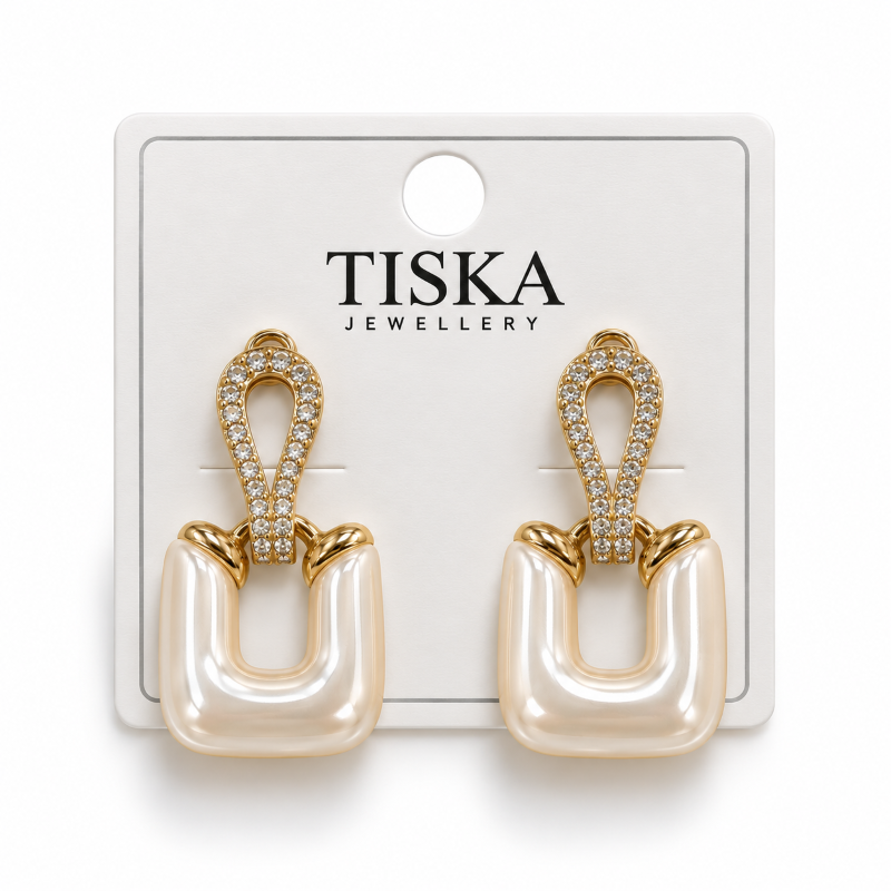 Pearl Loop Luxe Drop Earrings