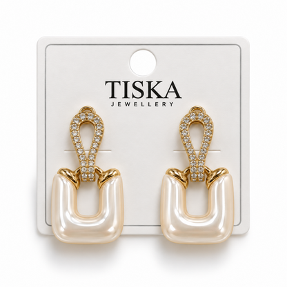 Pearl Loop Luxe Drop Earrings