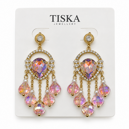 Elara Crystal Chandelier Earrings
