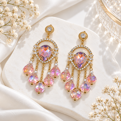 Elara Crystal Chandelier Earrings