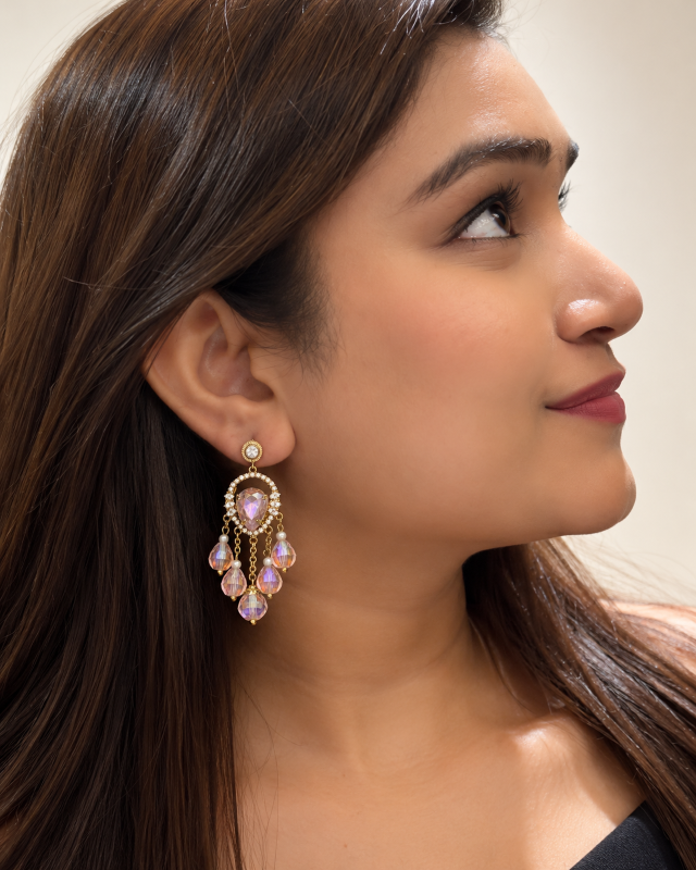 Elara Crystal Chandelier Earrings